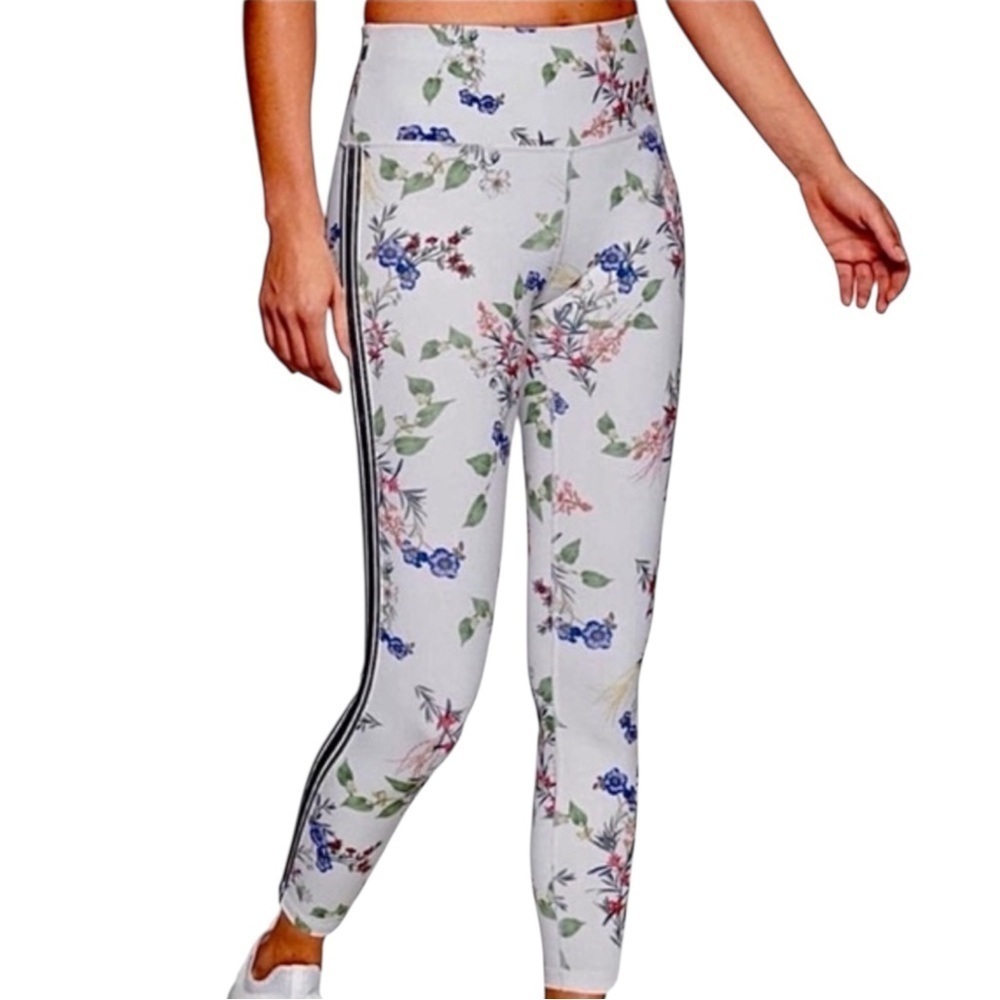 ATHLETA COMPRESSION CONTENDER SQUAT-PROOF BLOSSOM 7/8 LEGGINGS SZ SM EUC